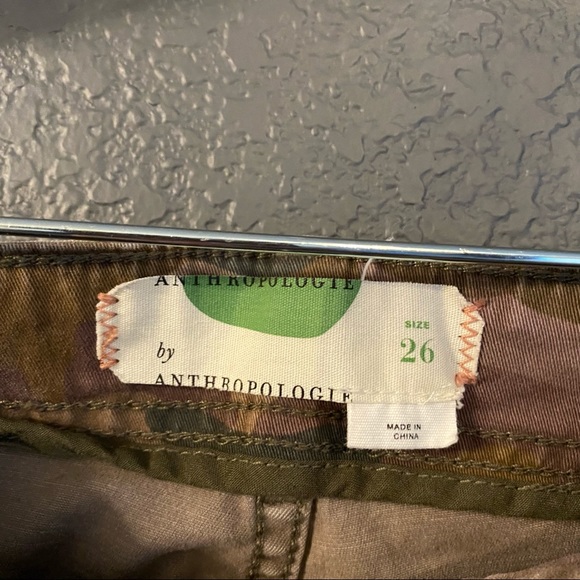 By Anthropologie Jefferson slim utility camo button fly pants size 26 - Picture 2 of 7